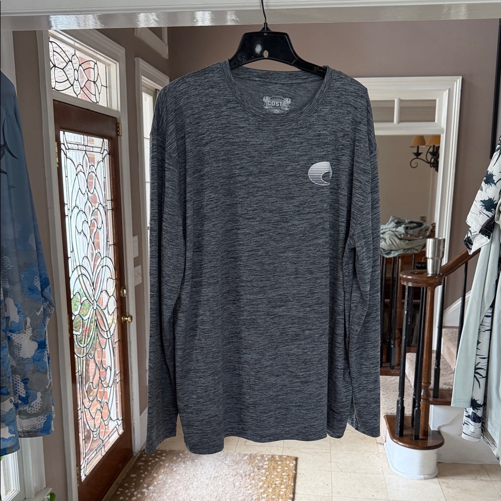 Costa Charcoal Long Sleeve Men's Tee